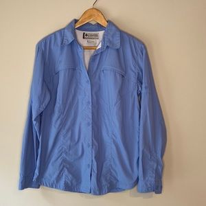 Columbia PFG Fishing Shirt Zipper Pockets Breathab